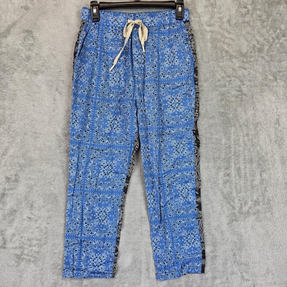 Zara Pants Womens XS Bandana Patchwork Print Drawstring Jogger Casual Boho